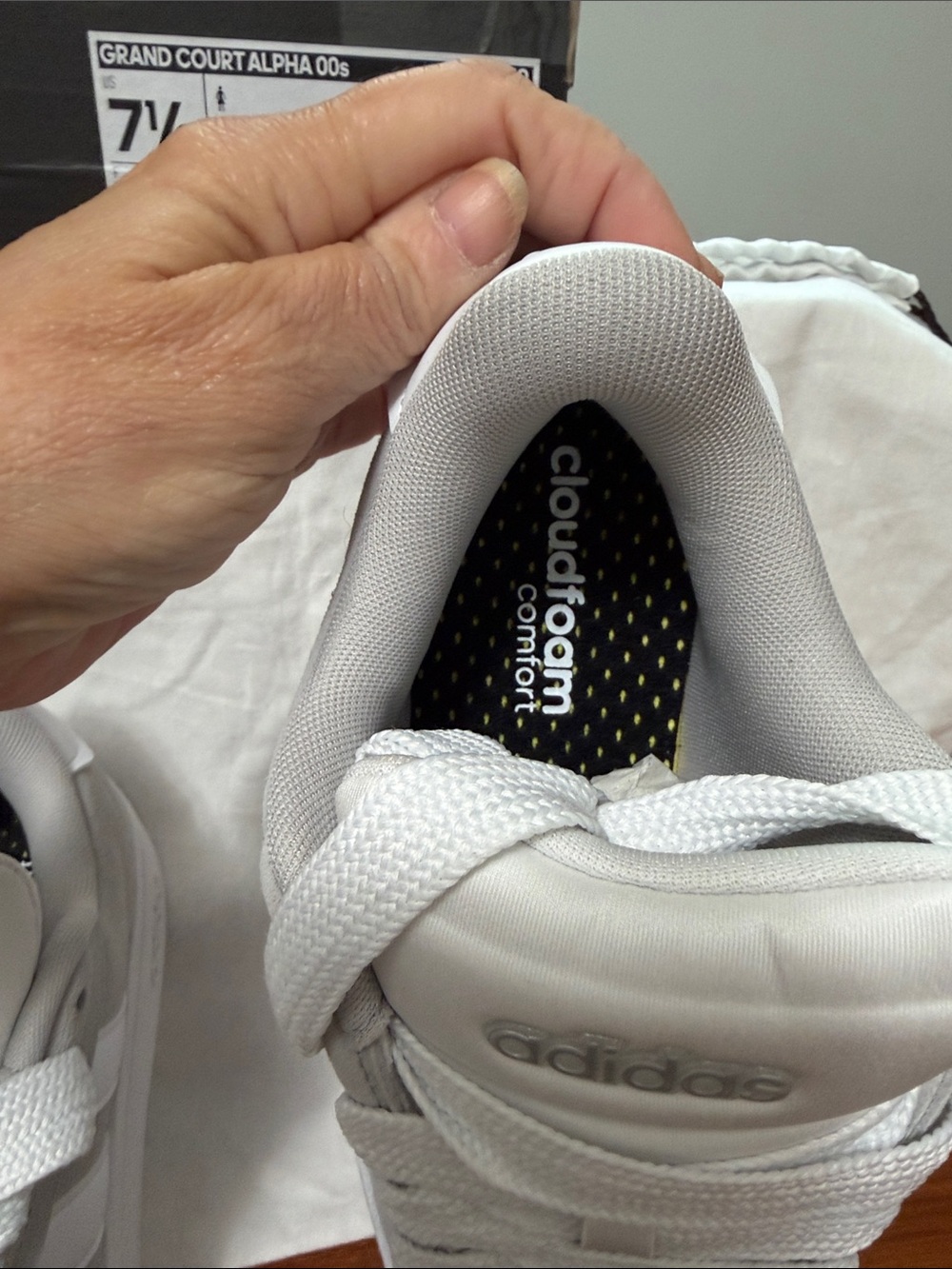 adidas Gray and White Low-Top Sneakers - Picture 2 of 7